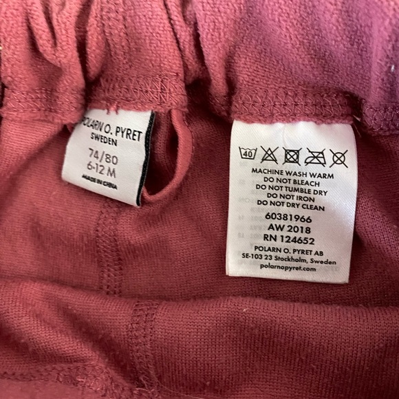 Pink Fleece Polarn O. Pyret Sweatsuit. Size 6-12 months (runs big!) - Picture 2 of 5